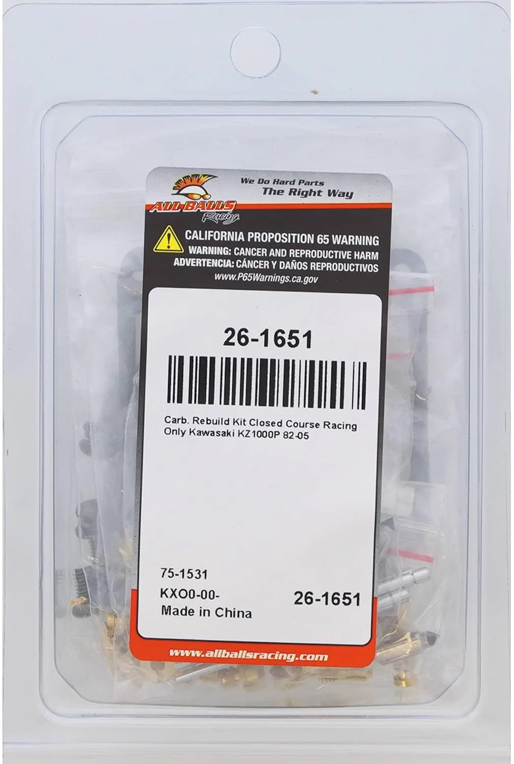 All Balls 26-1651 Carburetor Rebuild Kit for Kawasaki KZ1000P 1990-2005 image 4