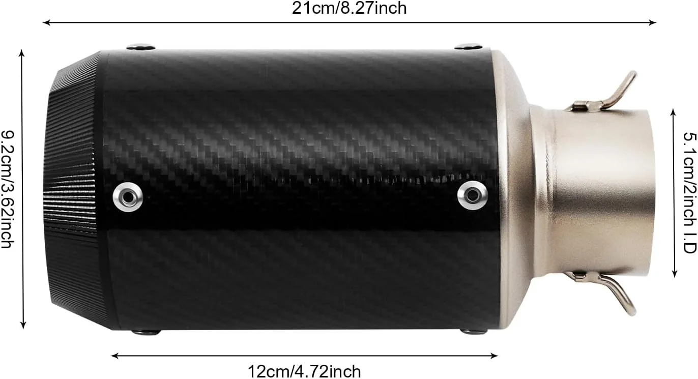 LYNICESHOP Motorcycle Exhaust Pipe and Muffler Assembly 51 image 2