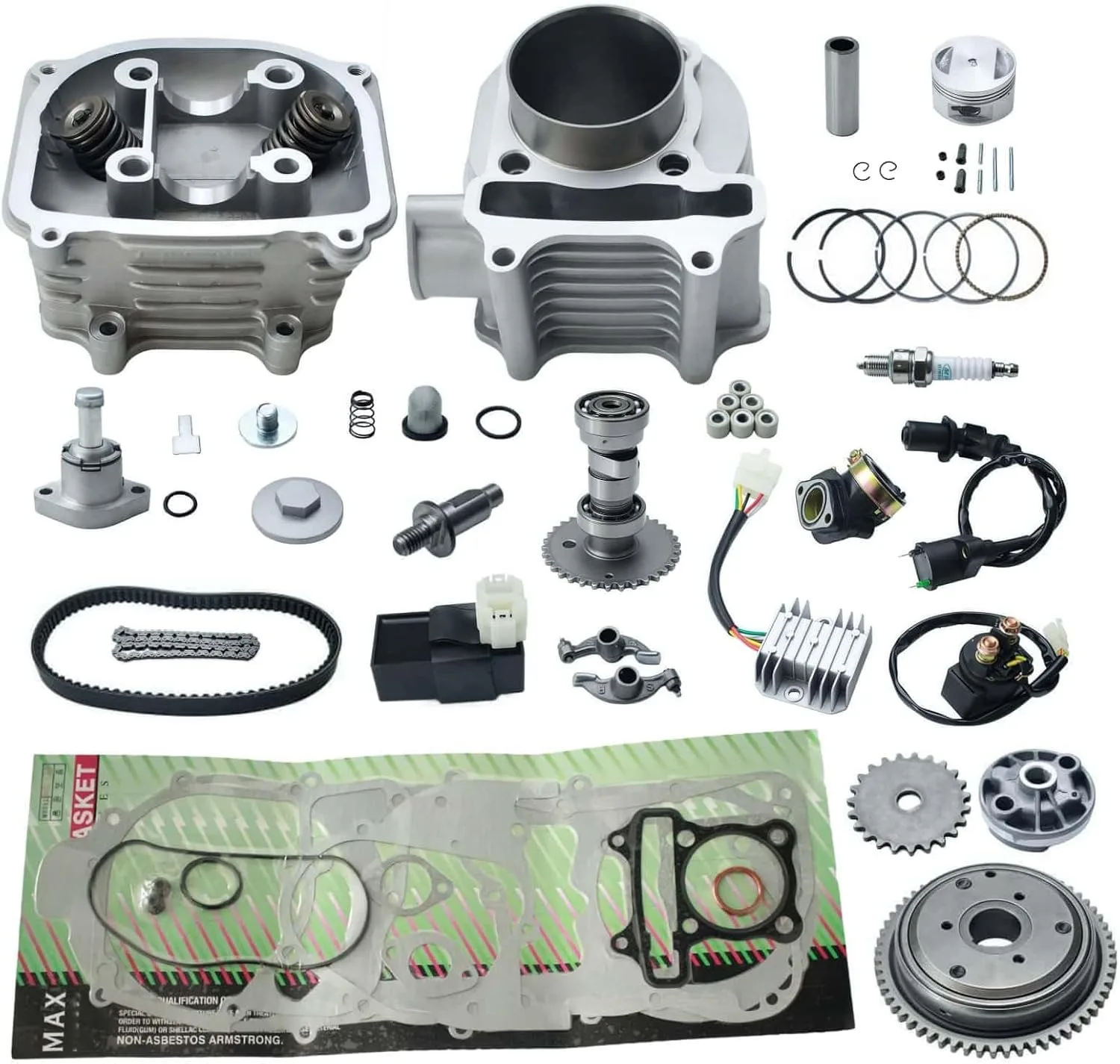 Hauertzx 57.4 mm GY6 Cylinder Rebuild Kit 125cc 150cc
