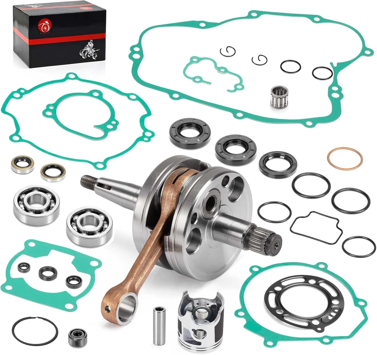MOTO1988 Engine Rebuild Kit 13001-1580 for Kawasaki KX85 2001-2005