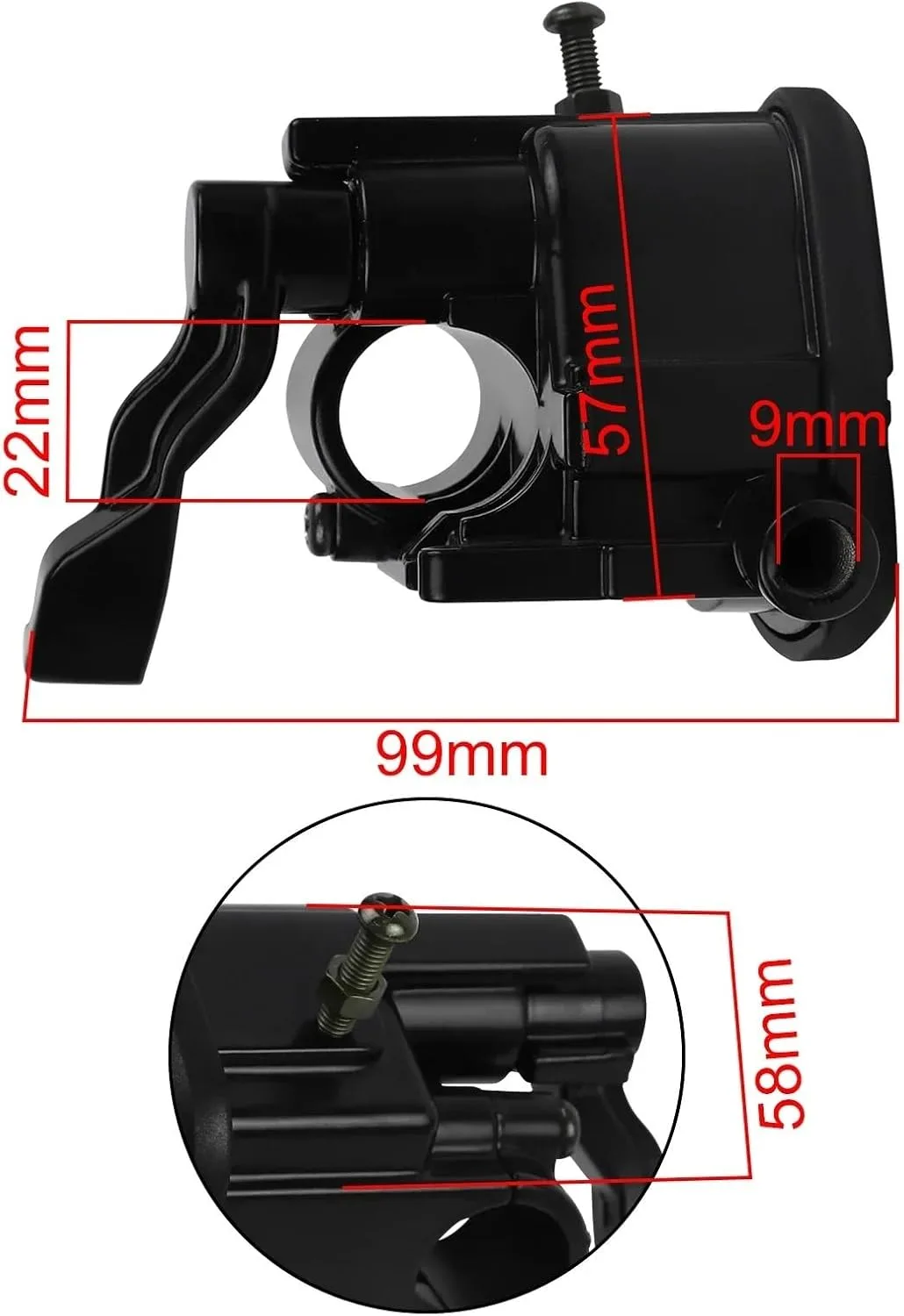 LXPUPTRA 7/8 in Thumb Throttle Assembly LangXing1205 image 2