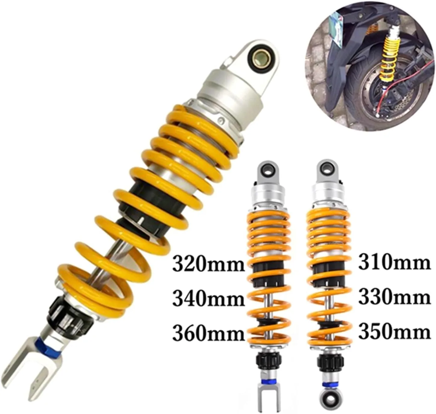 Generic Adjustable Rear Motorcycle Shock Absorber 4858042187403 image 3