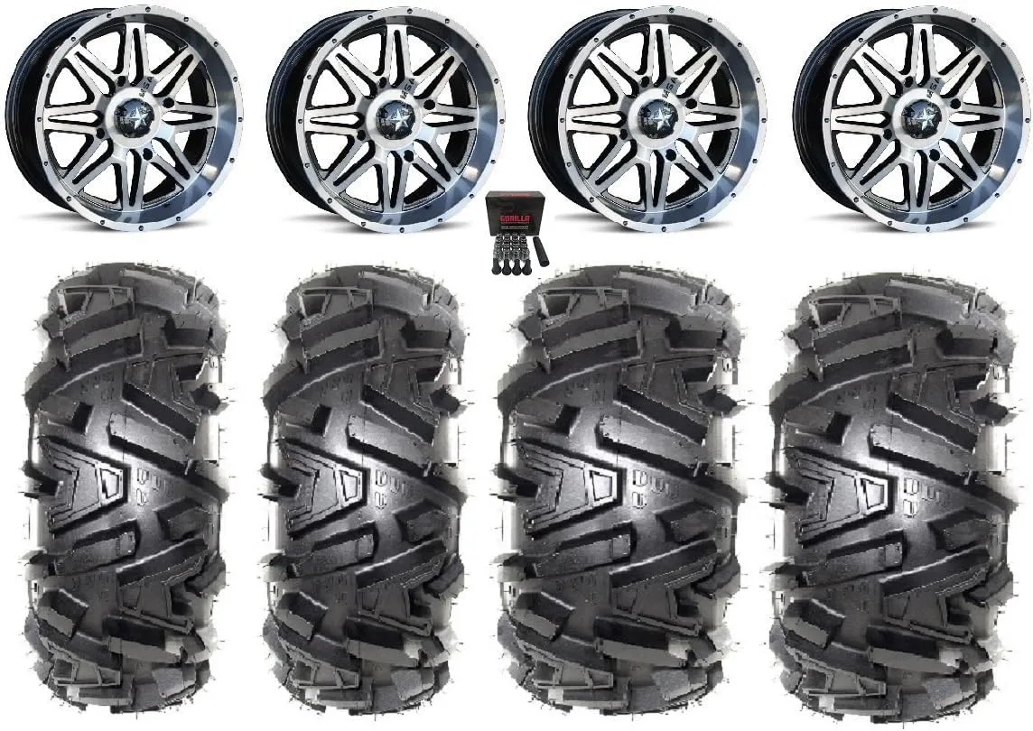 MSA M26 Vibe 14x7 ATV Wheel and 28x10-14 Tire Bundle
