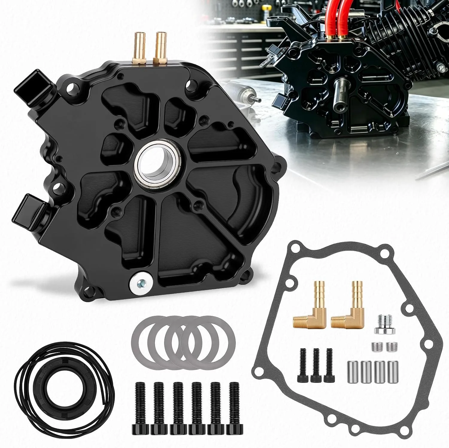 Sejaede SC-212 Dual-Bearing Billet Side Cover for Predator 212cc Non-Hemi