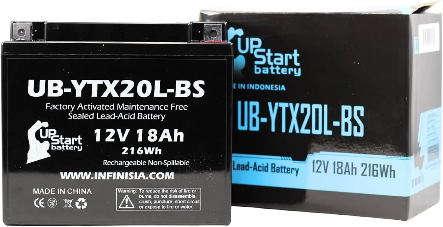 UpStart Battery UB-YTX20L-BS 12V 18Ah Sealed Lead Acid Battery