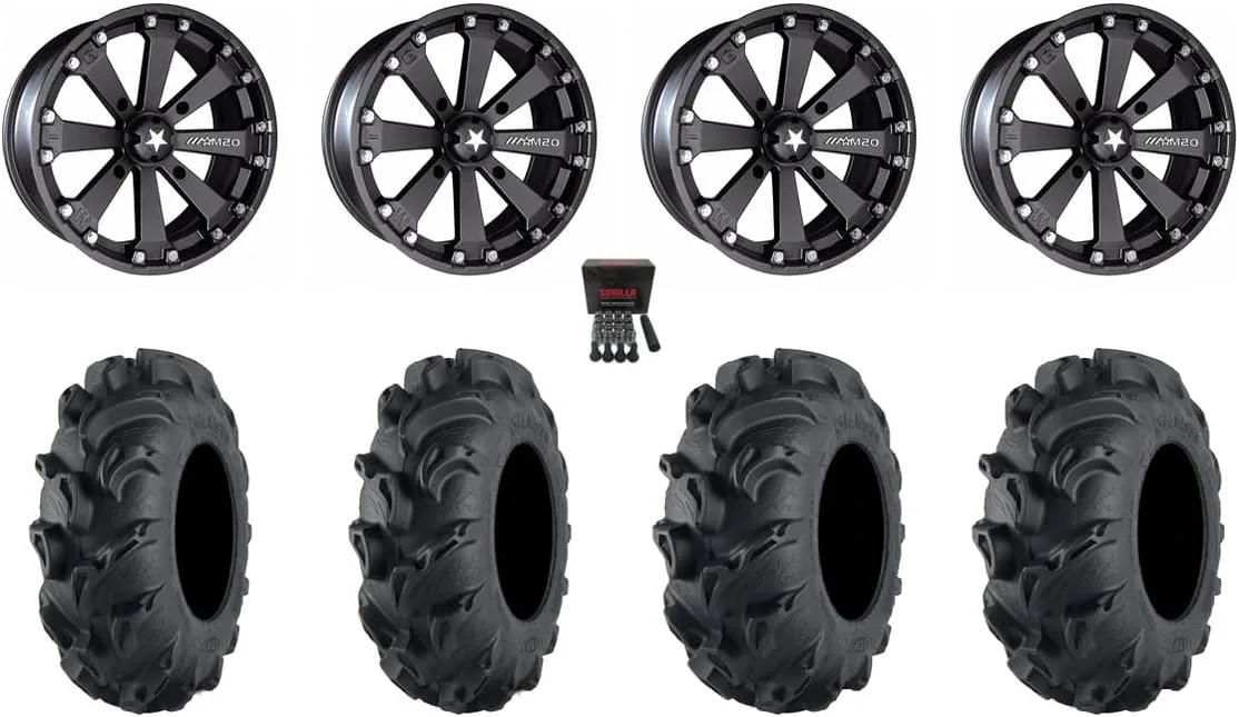 MSA M20 Kore 14-Inch ATV Wheel and ITP Mega Mayhem Tire Bundle