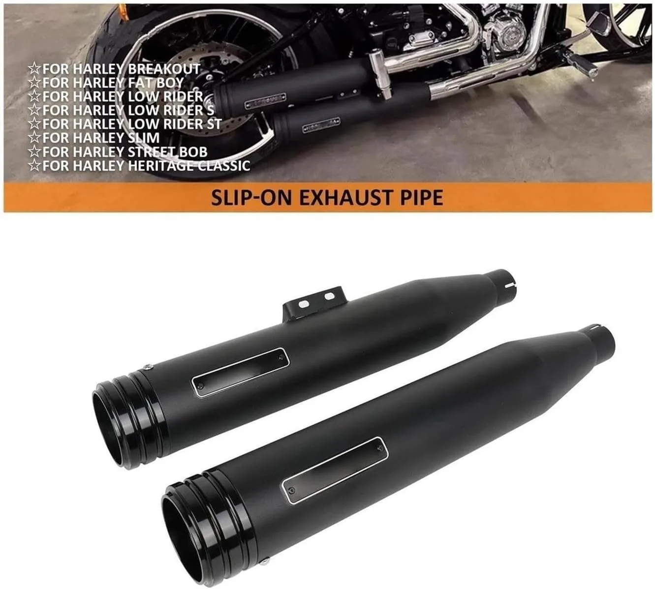 Harley 2018-2024 Slip-On Exhaust Muffler Black 60 mm FWABEFDDC-08D00123 image 2