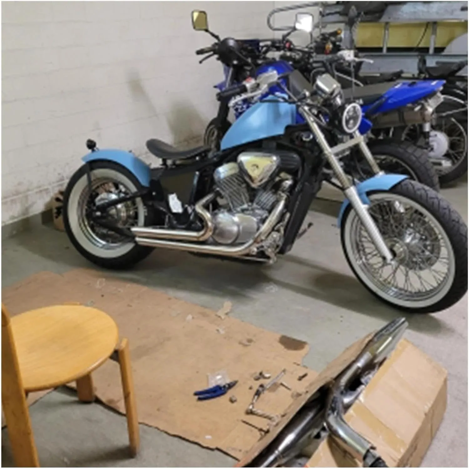 Generic Honda Steed Shadow VT VLX Full Exhaust System Muffler WGAMRWRQW-08D00123 image 4