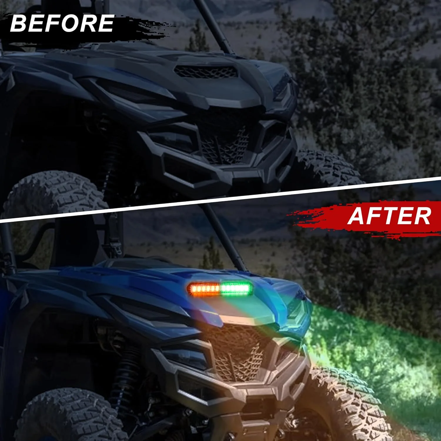 SAUTVS Hood Scoop Strobe Light for Yamaha Wolverine RMAX 1000 image 3