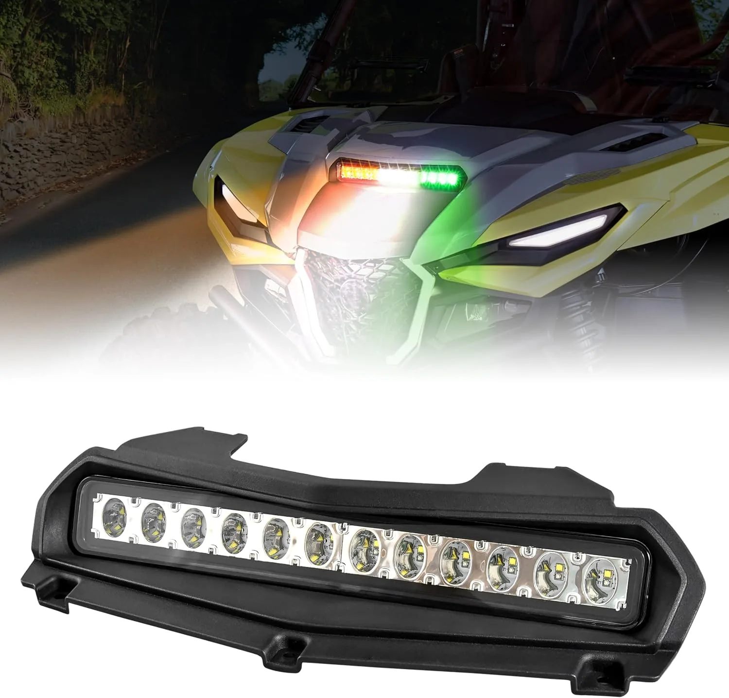 SAUTVS Hood Scoop Strobe Light for Yamaha Wolverine RMAX 1000