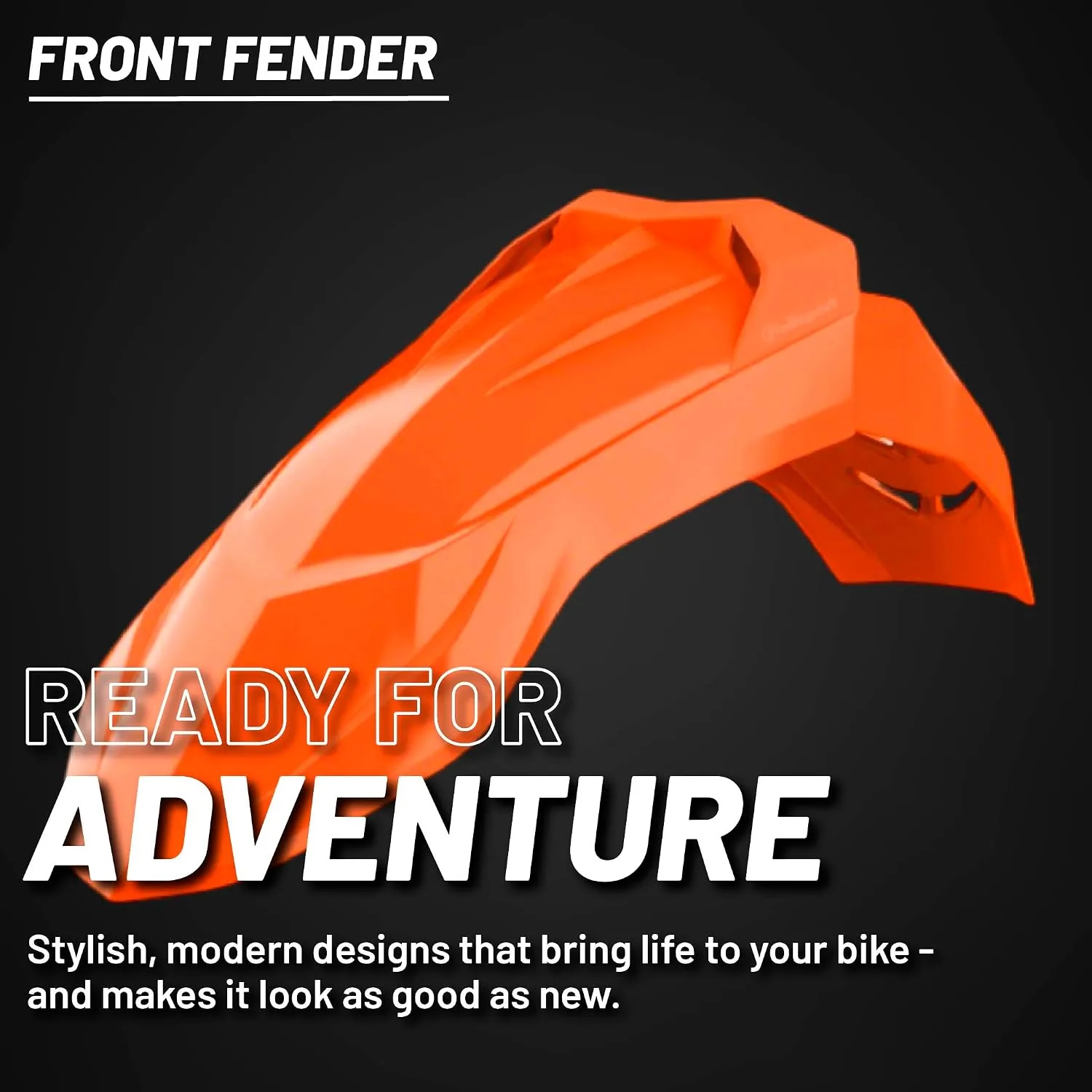 Polisport 8685300006 Orange UFX Universal Front Fender image 4