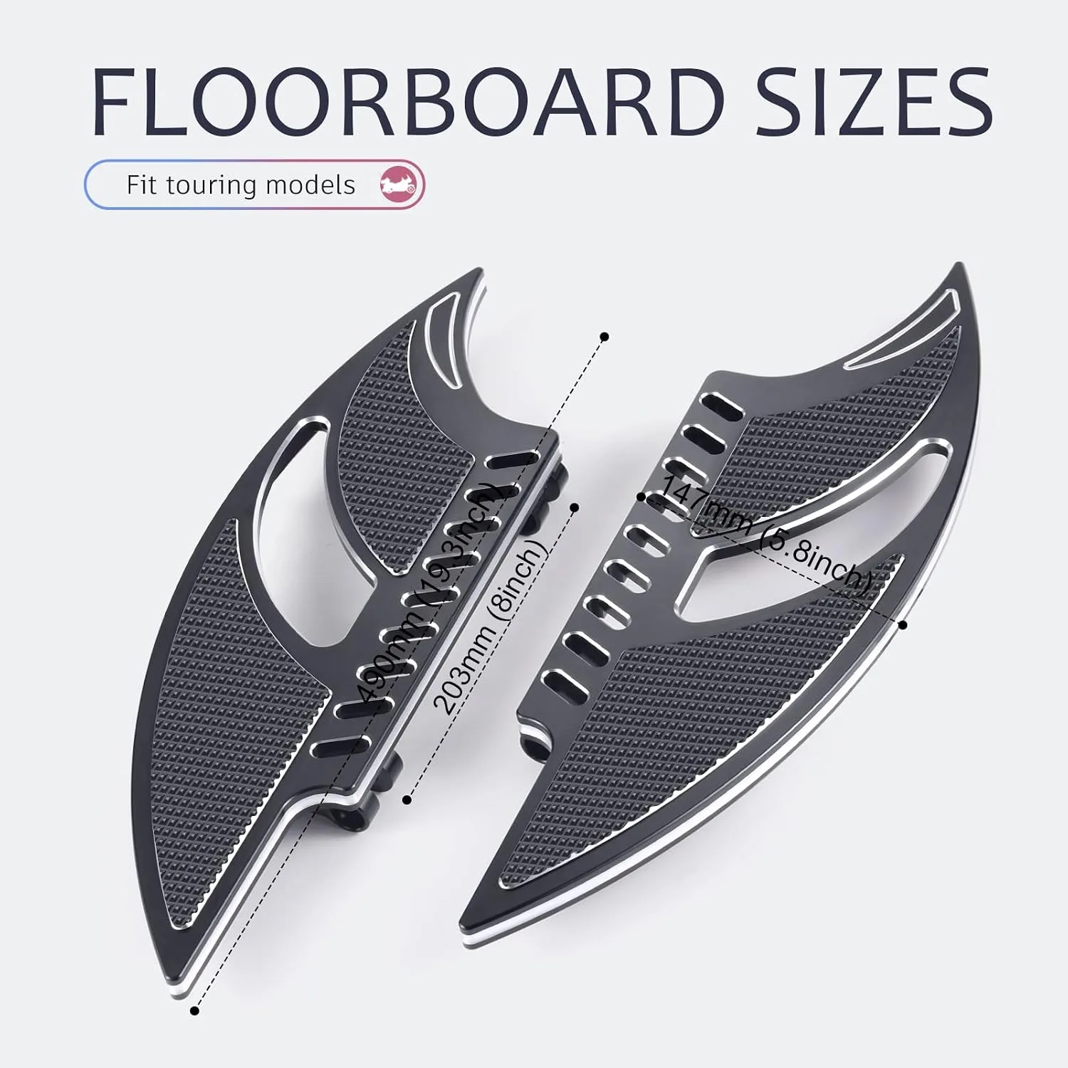 TOPRAMETAL Harley-Davidson Touring Passenger Floorboard Kit 1211-1692-1699-1881-1701 image 3