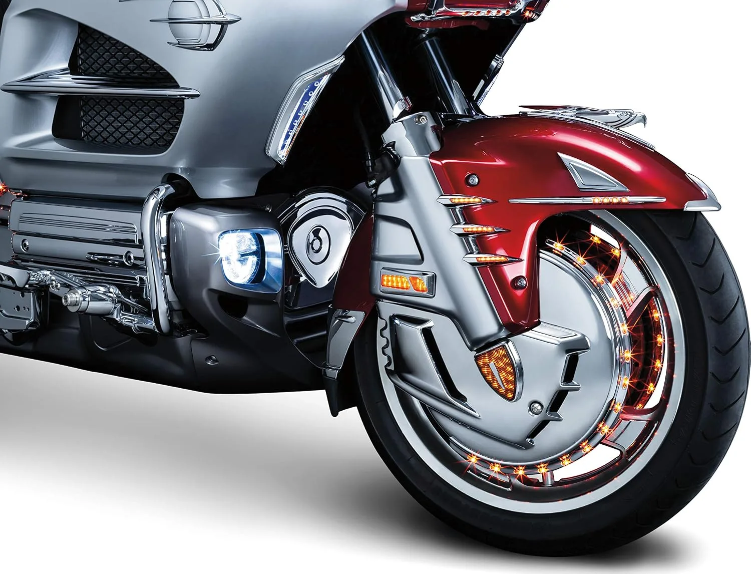 Kuryakyn 7320 Chrome Shark Tooth Front Fender Accents image 3