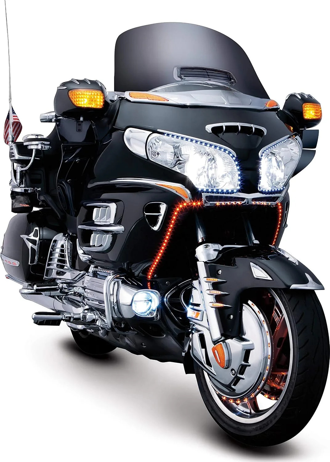 Kuryakyn 7320 Chrome Shark Tooth Front Fender Accents image 4