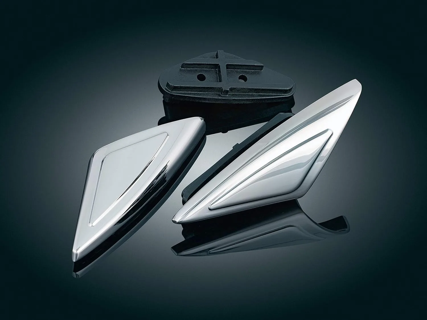Kuryakyn 7320 Chrome Shark Tooth Front Fender Accents