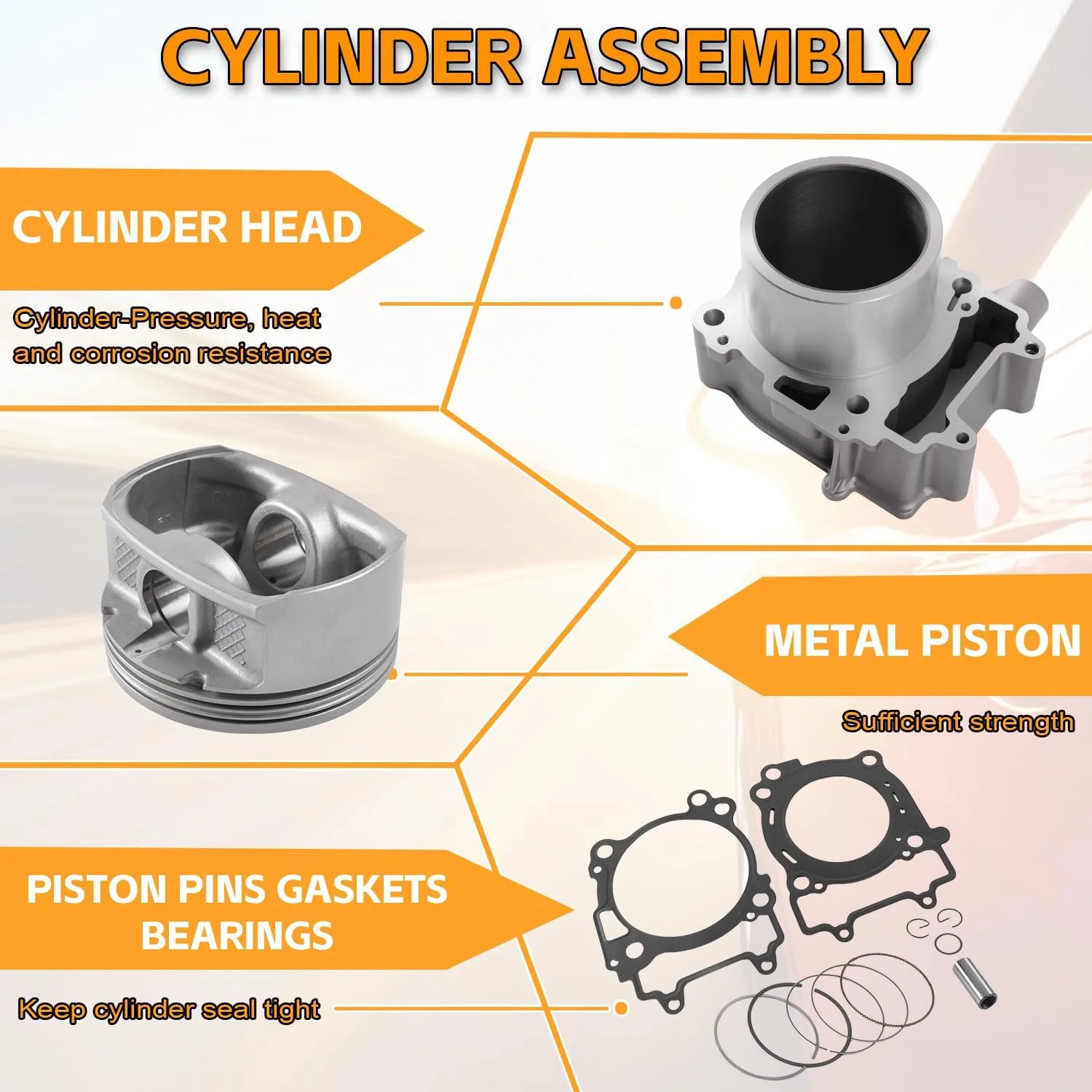 PANGOLIN 93mm Top-End Rebuild Kit PAN-3022701 for Polaris image 3