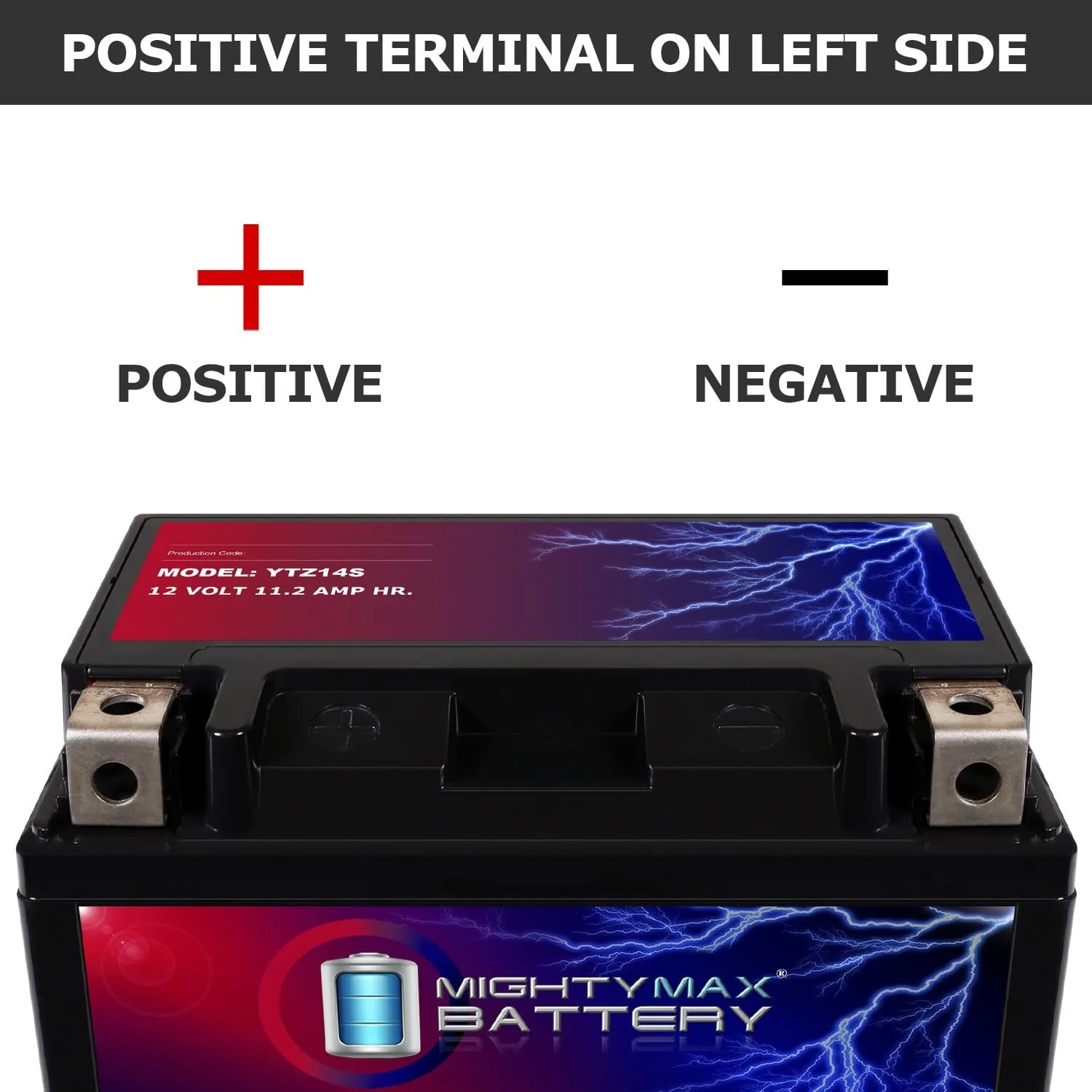 Mighty Max YTZ14S43 12V 11.2Ah Battery for Honda DN-01 680 2009–2013 image 3