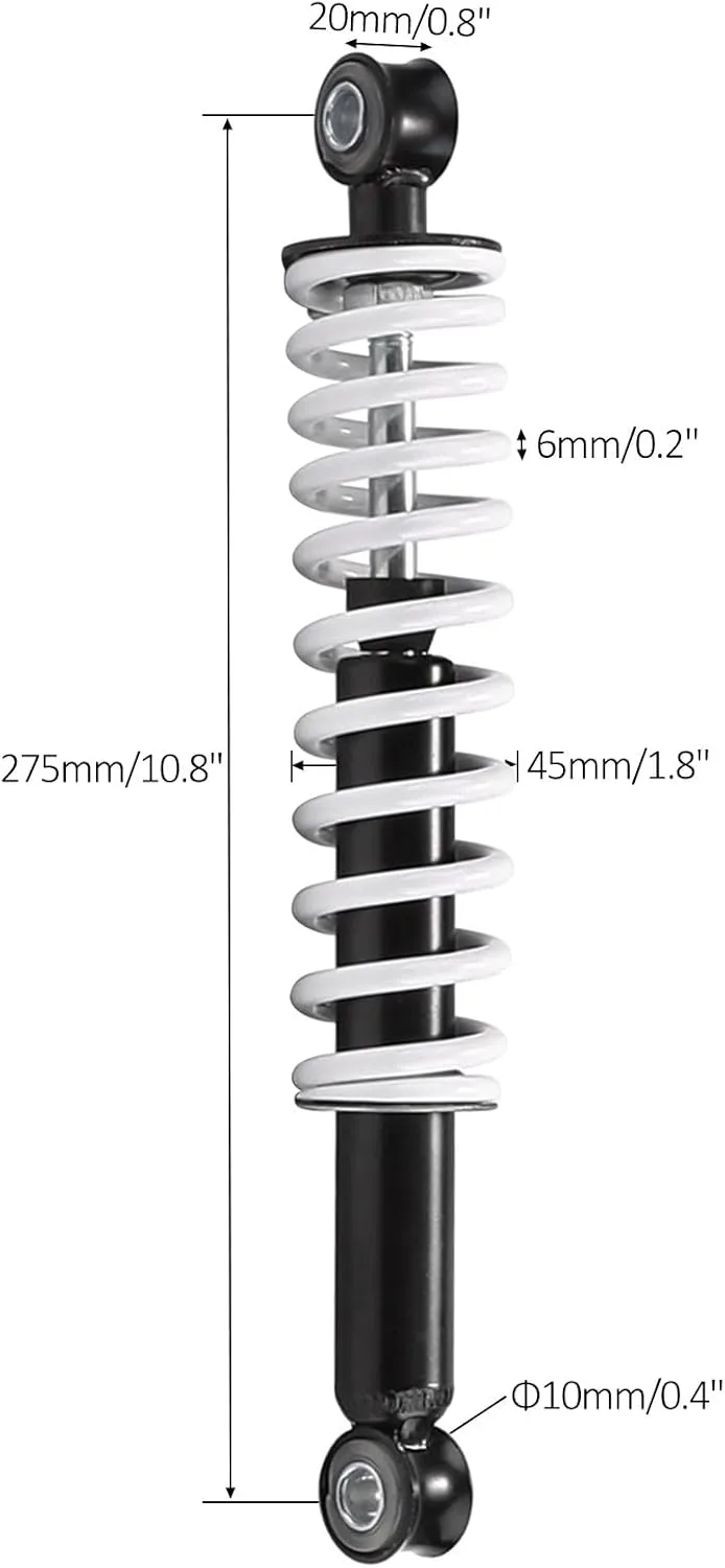 Zarko TTO0122 10.8 in Front Shock Absorbers, 4-Pack image 2