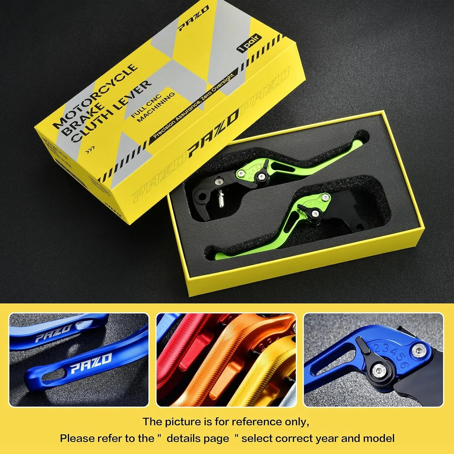 PAZO CFMOTO Brake and Clutch Levers PZ-IBEXR450SRL-CFM-3D-BK image 4