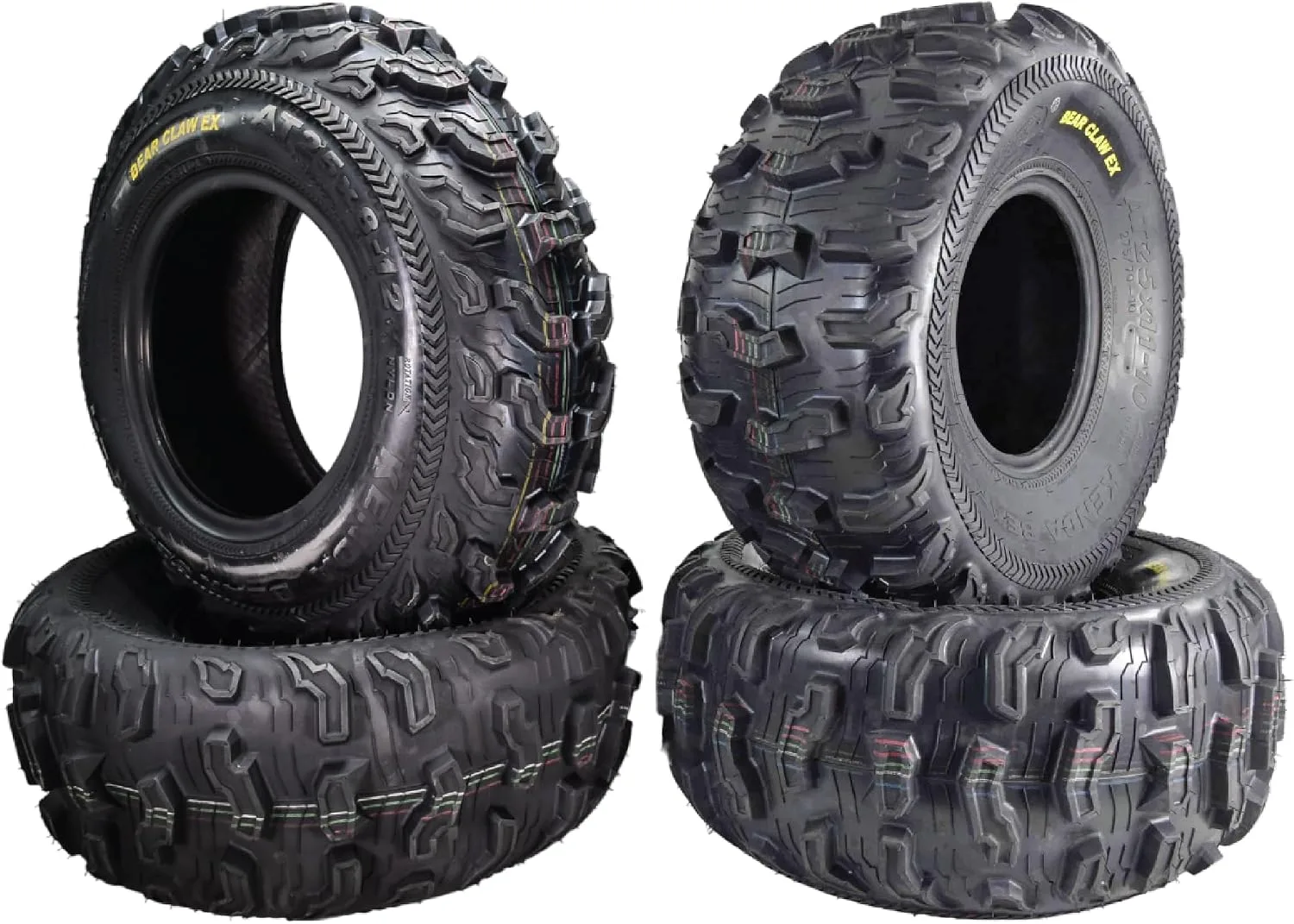 Kenda Bearclaw EX K573 ATV/UTV Tires 25x8-12 & 25x11-10 4-Pack