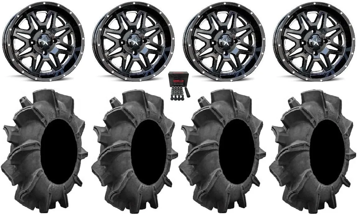 MSA M26 Vibe 14x7 ATV Wheel and Tire Bundle MSAM26M14X7+29.5A5
