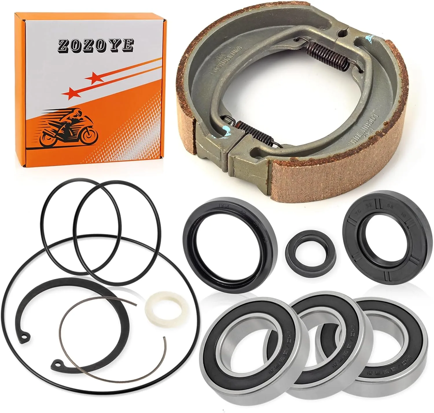 Honda TRX250 Rear Axle Bearing & Seal Kit with Brake Shoe 91255-HN6-003 image 2