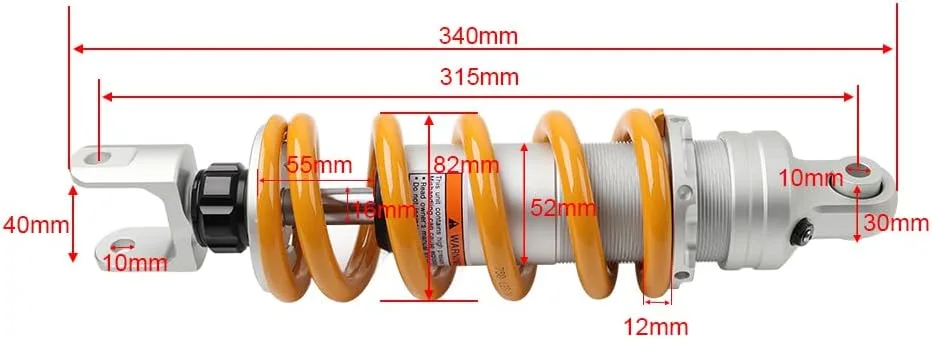 FESTEY Rear Shock Absorber CN01345YF343_USGZ for Honda CB Models image 2