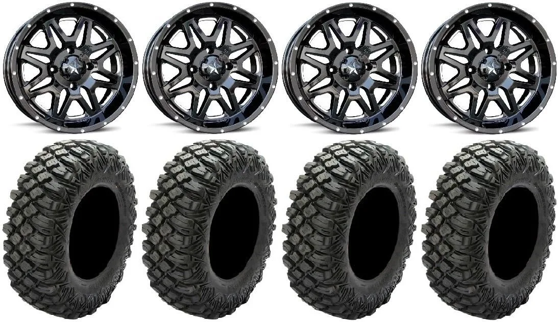 MSA M26 Vibe 14x7 ATV Wheels & 32x10-14 Tires Bundle MSAM26M14X7+32CXG9