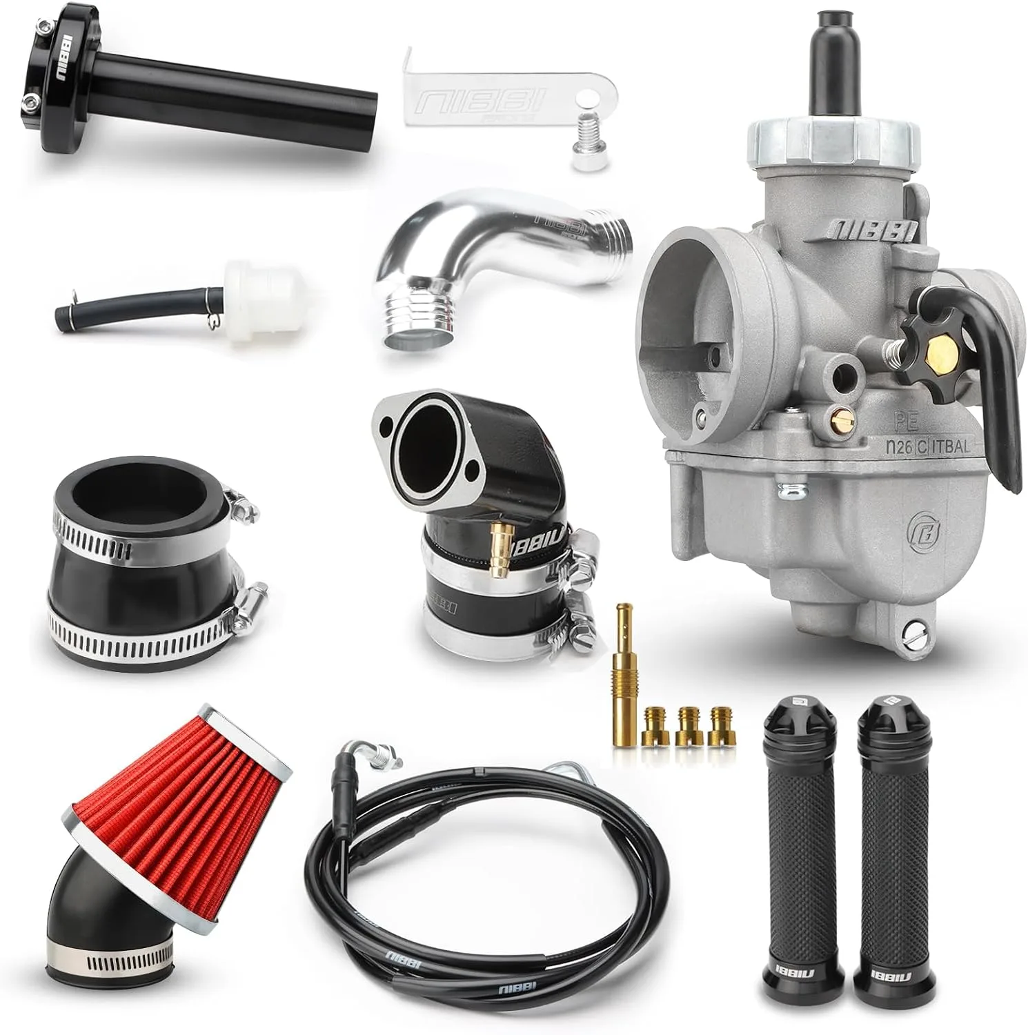 NIBBI PE26 26mm Carburetor Kit for 150cc GY6 - GY6-TZ-PE26-SP