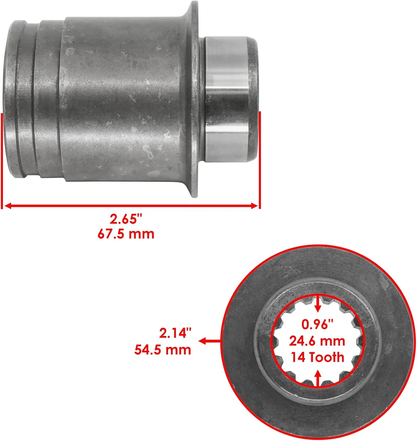 Yamaha Grizzly Rear Driveshaft Differential Coupling Mod-R36R-14281 image 2