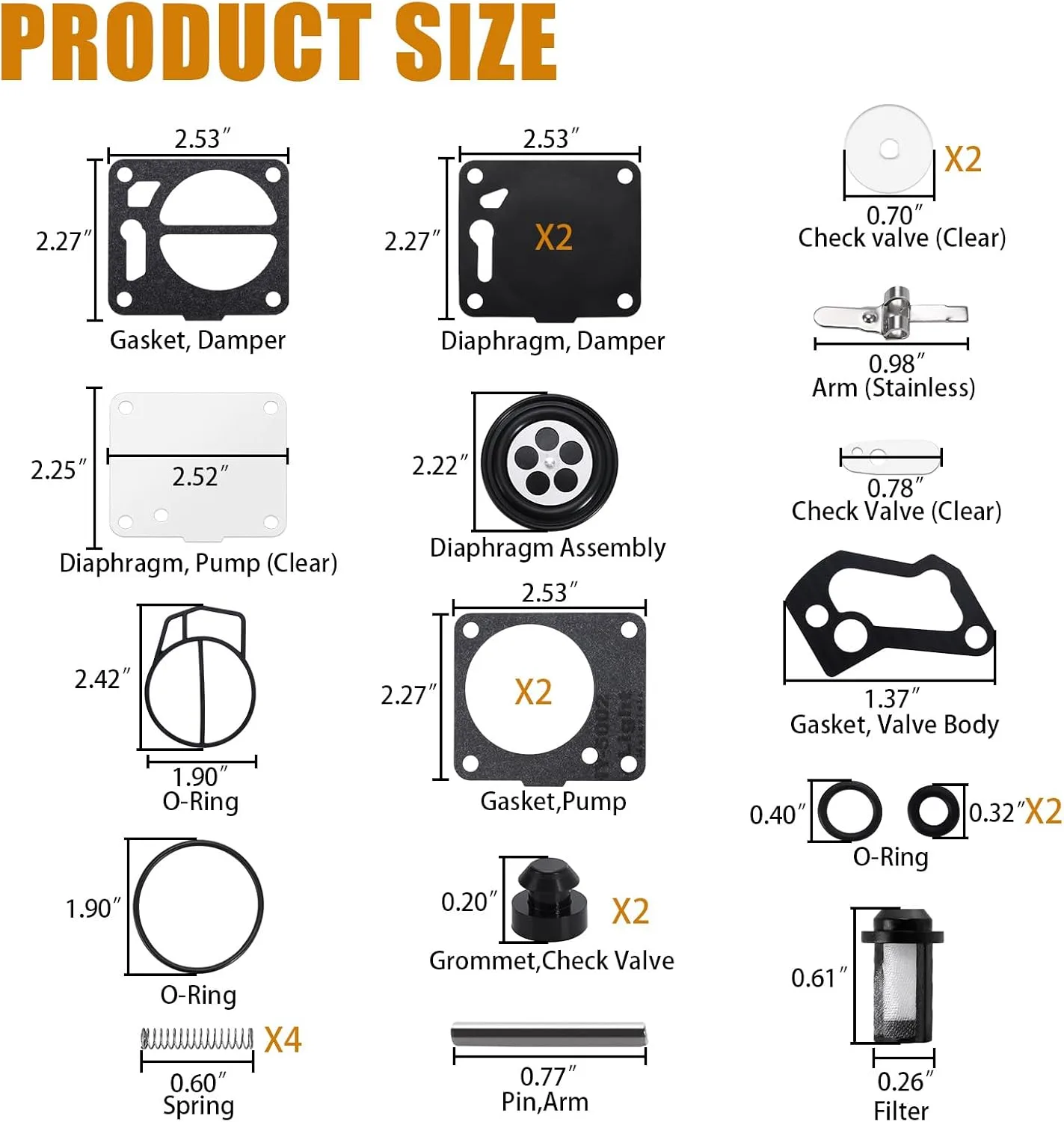 ZTTM Mikuni Super BN Carburetor Rebuild Kit MK-BN38/44 SPR image 2