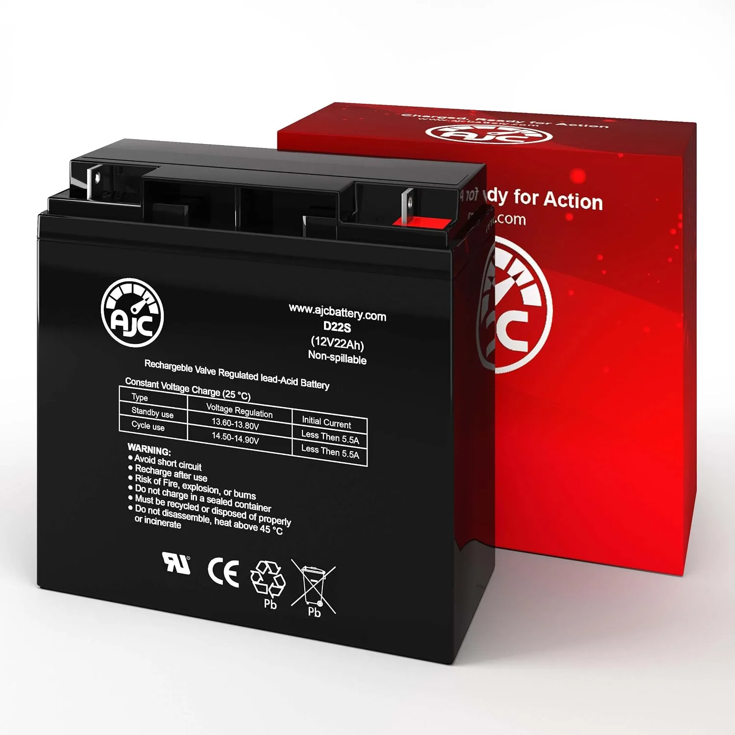 AJC 12V 22Ah Battery for Xcooter Blaster Electric Scooter image 2
