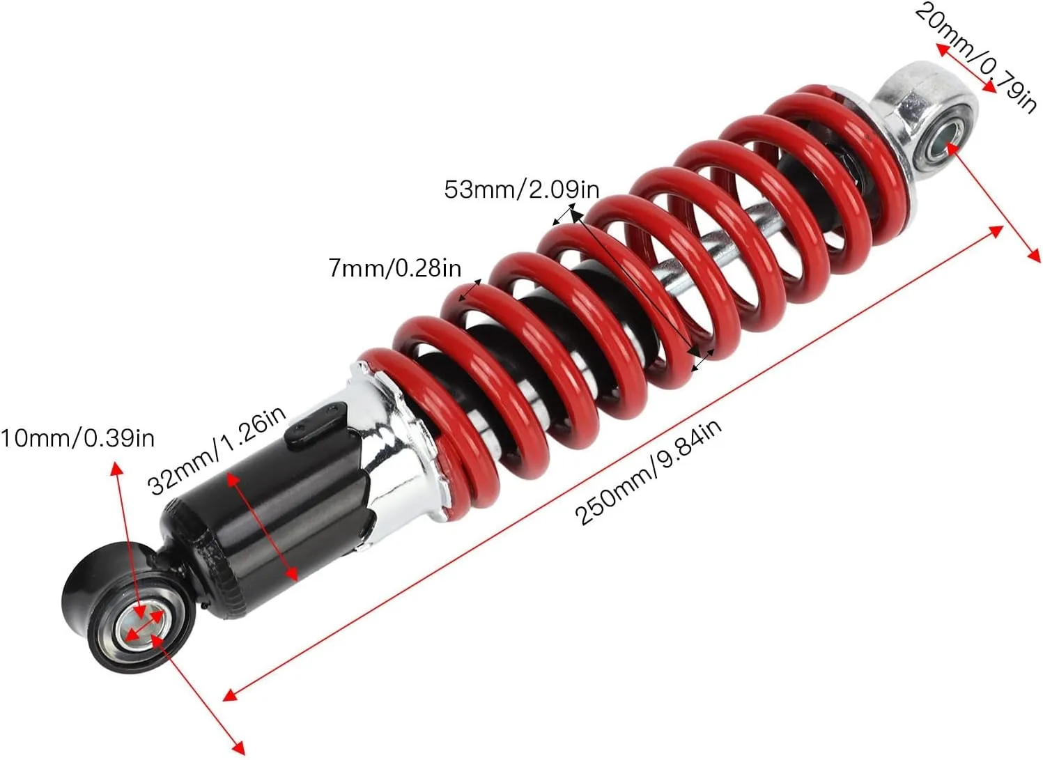 Yosoo Health Gear 250 mm Adjustable Shock Absorber Pair image 4