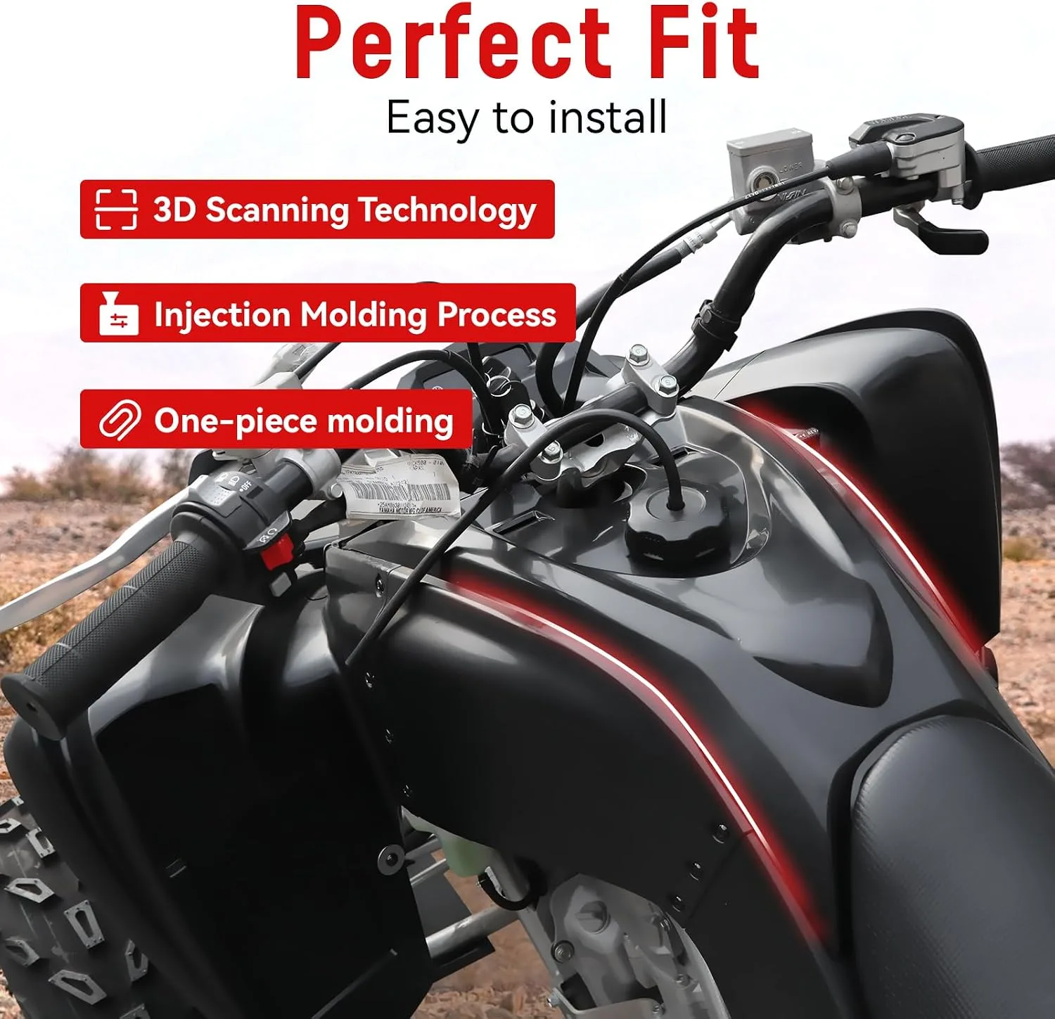 LUXEMOTO Gas Tank Cover 1.HB.0077 for Yamaha Raptor 700/700R 2013–2025 image 3