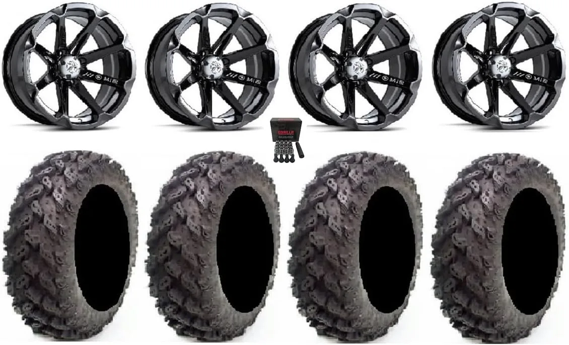 MSA M12 Diesel 14x7 ATV Wheel & 30x10-14 Reptile Tire Bundle