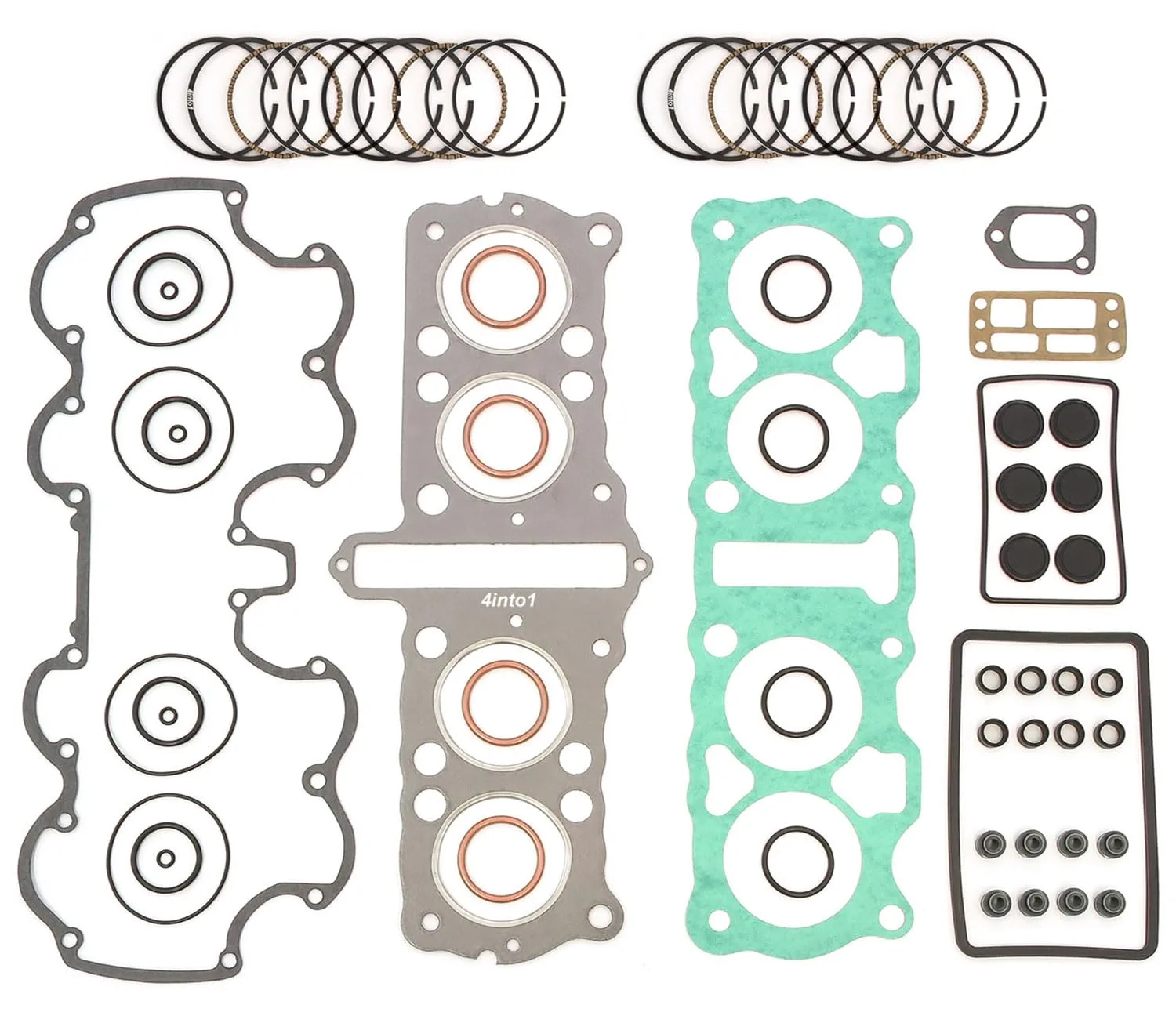 4into1 ERK-4C Top-End Engine Rebuild Kit for Honda CB750