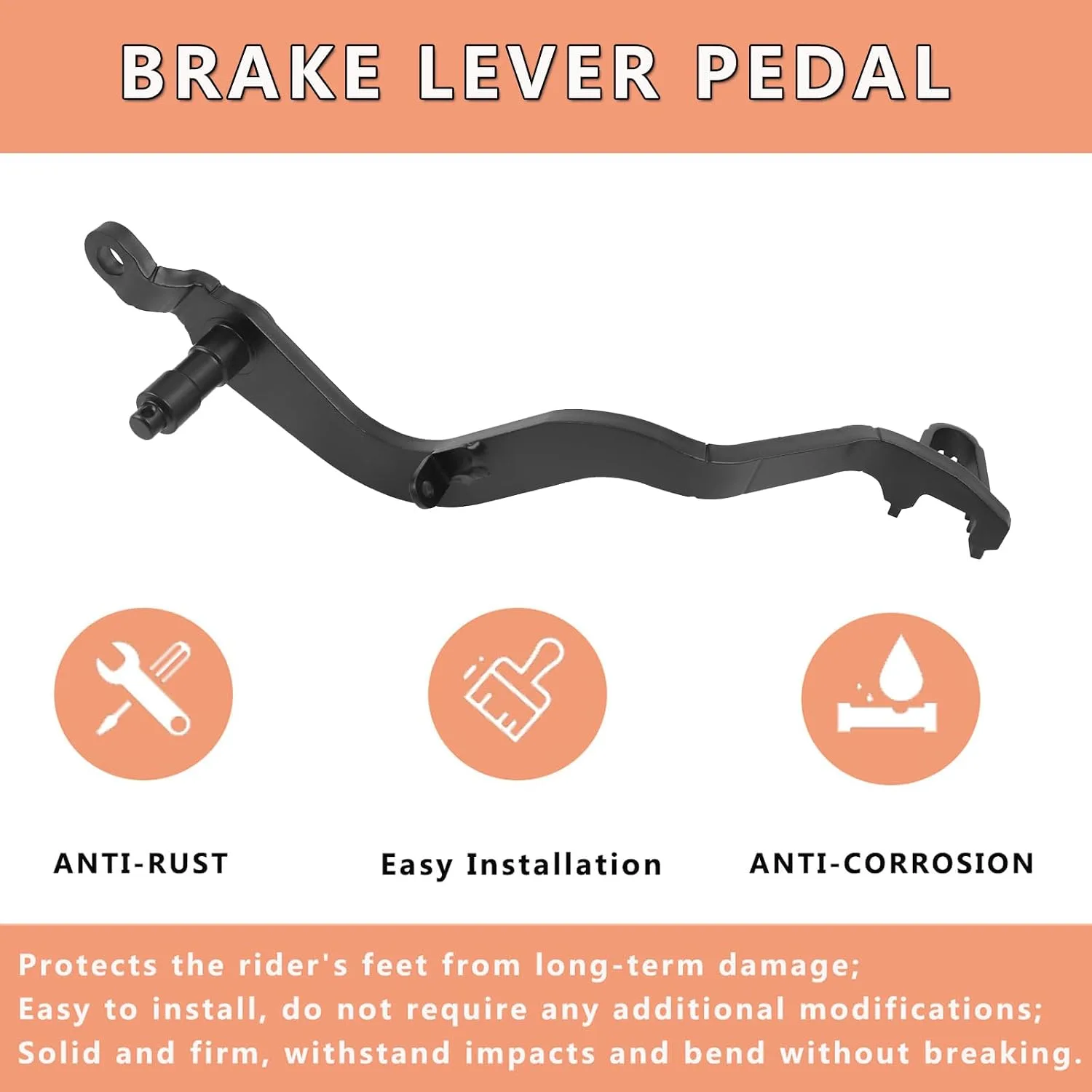 WORLDMOTOP Aluminum Rear Brake Pedal for Kawasaki KLX230 Models image 2