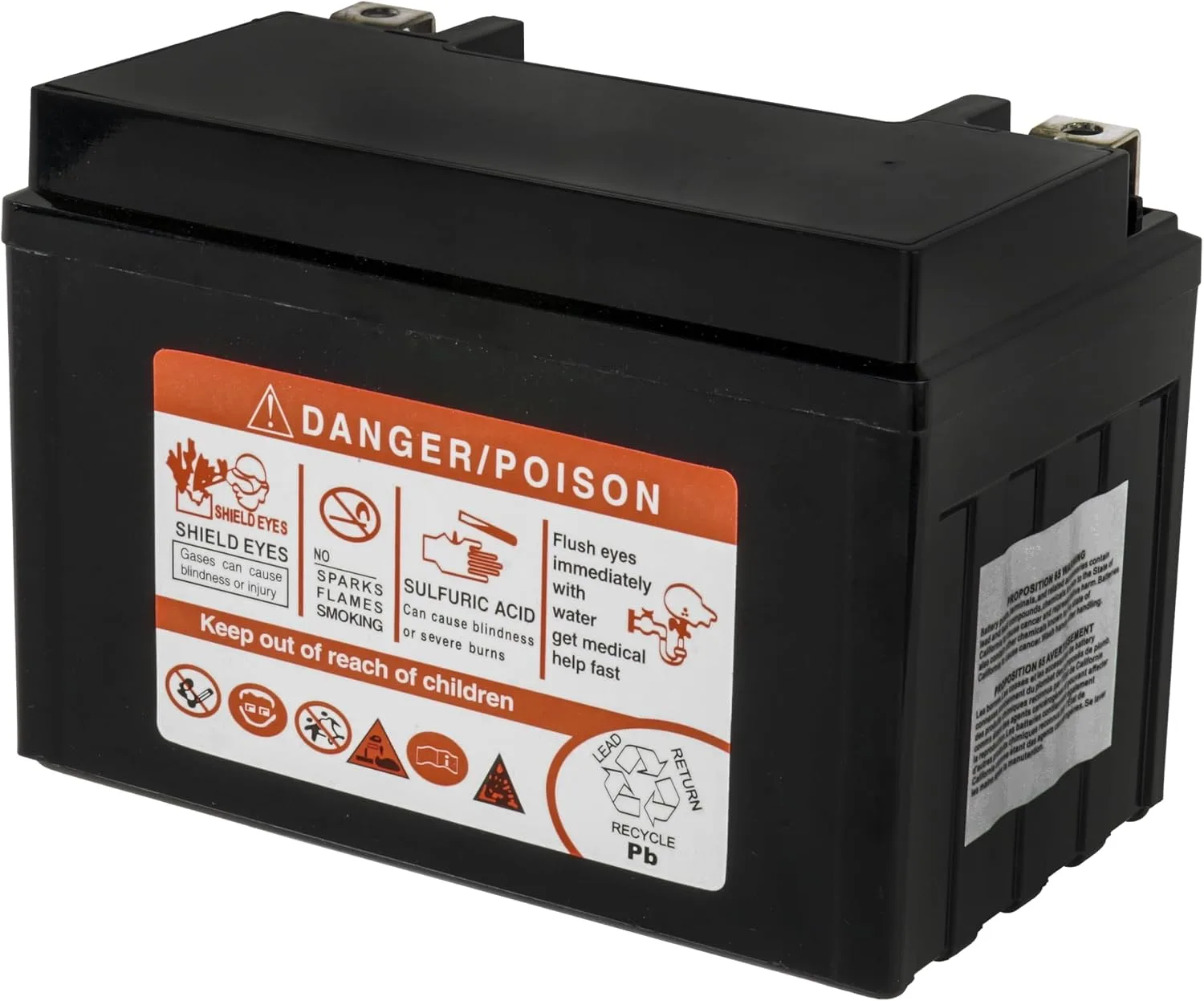 Caltric BA126/12 12V AGM Motorcycle Battery image 3