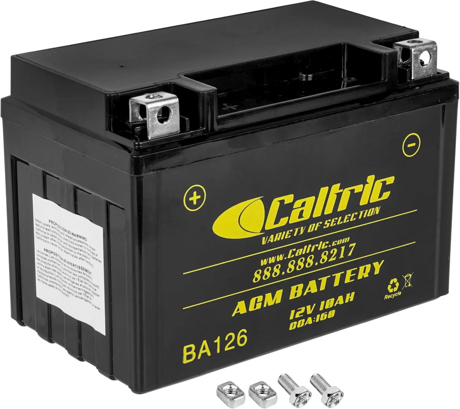 Caltric BA126/12 12V AGM Motorcycle Battery