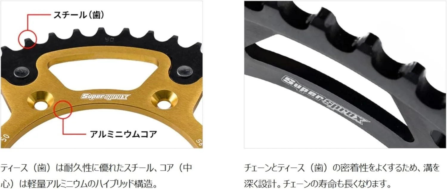 Supersprox Stealth 46T Gold 525 Rear Sprocket RST-478-46-GLD image 2