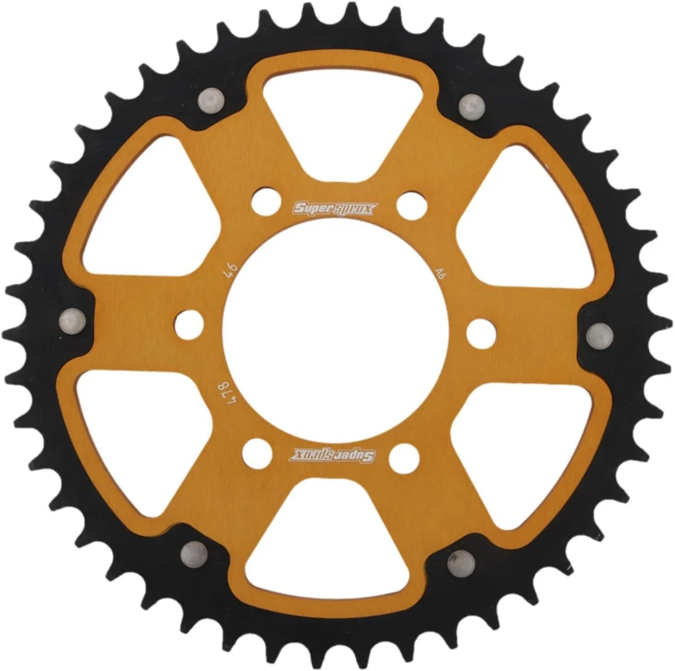 Supersprox Stealth 46T Gold 525 Rear Sprocket RST-478-46-GLD