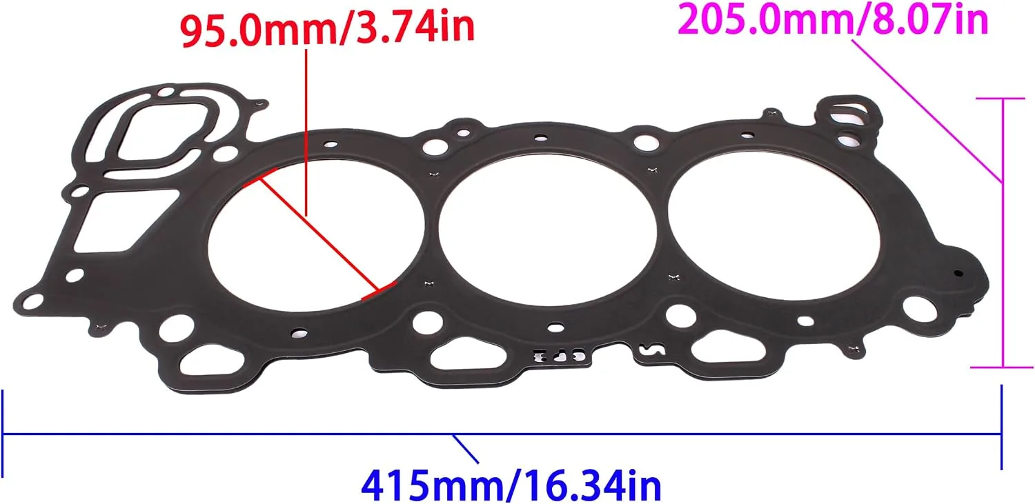 SouthMarine Yamaha V6 Outboard Cylinder Head Gasket 69J-11181-00 image 3