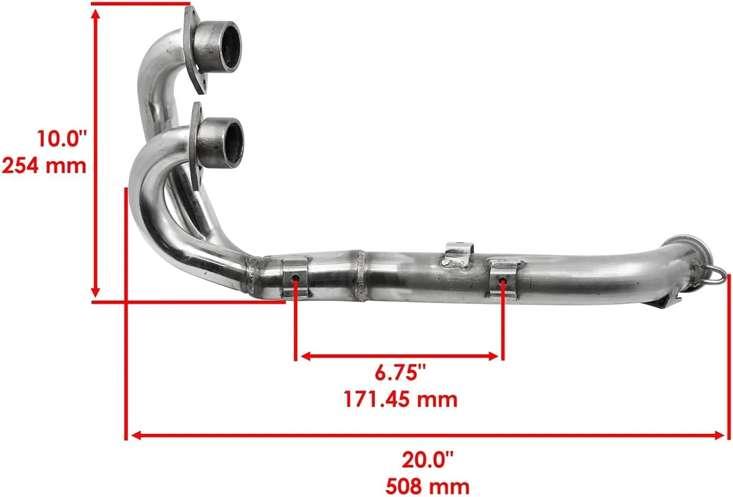2009 Yamaha Grizzly 700 YFM700FGPDU Exhaust Header Pipe & Gaskets Mod-R36R-77547 image 2
