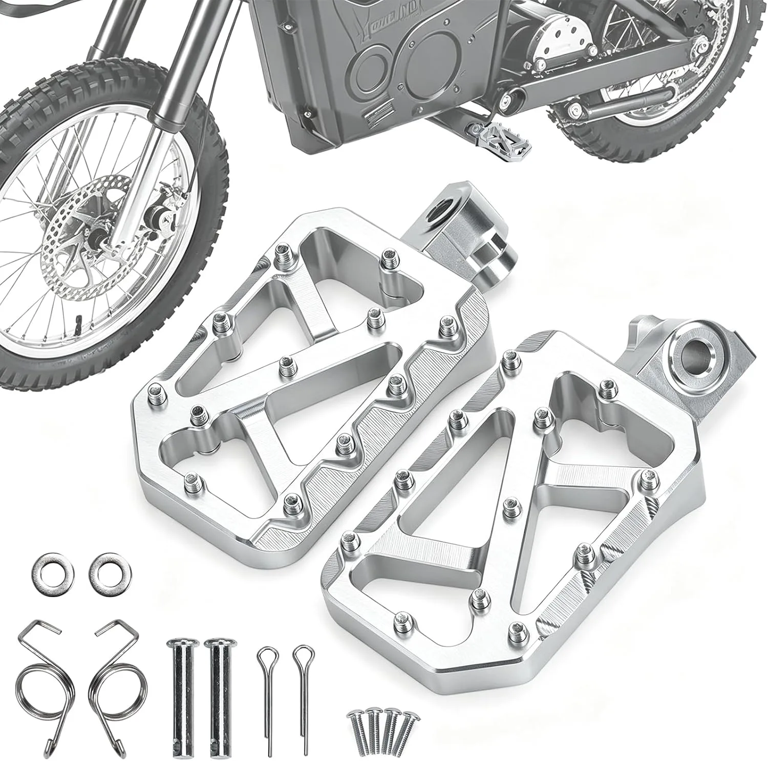 BEAROLNE Yozma IN10 Front Foot Pegs M11250115 - Silver