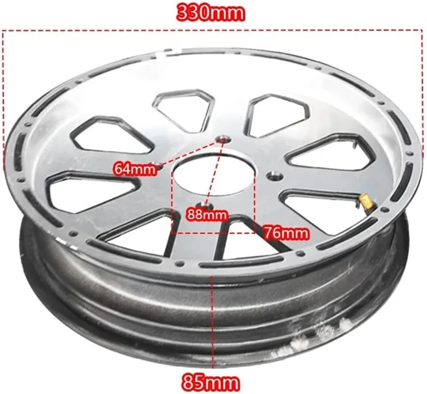 URBxNz Cast Wheel for 130/70-12 or 120/70-12 Tires URBxNz123 image 2