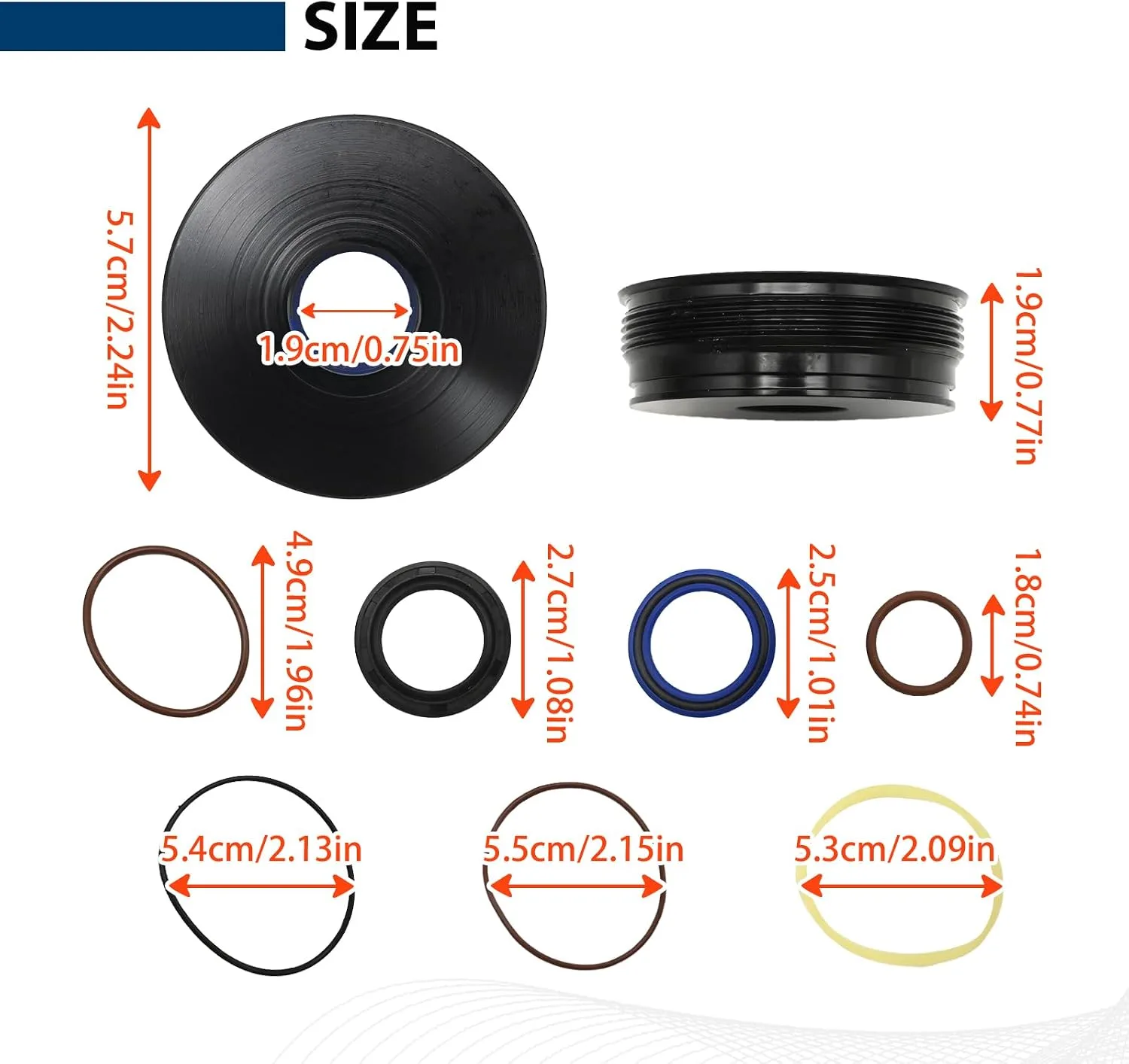 Vkinman 5008985 Trim Piston Repair Seal Kit for Evinrude E-Tec 75-130 HP image 3