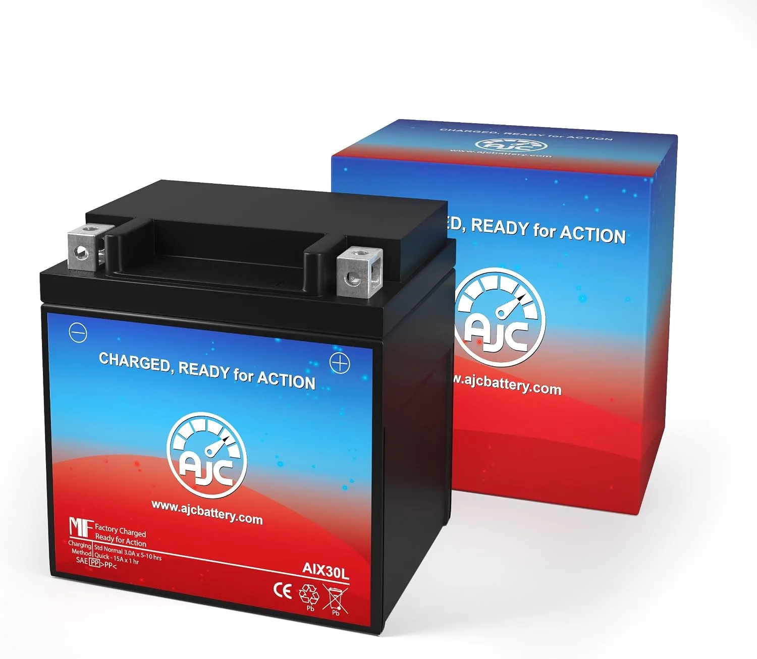 AJC AIX30L AGM Battery for Polaris RZR 570 EPS 2013-2017 image 2