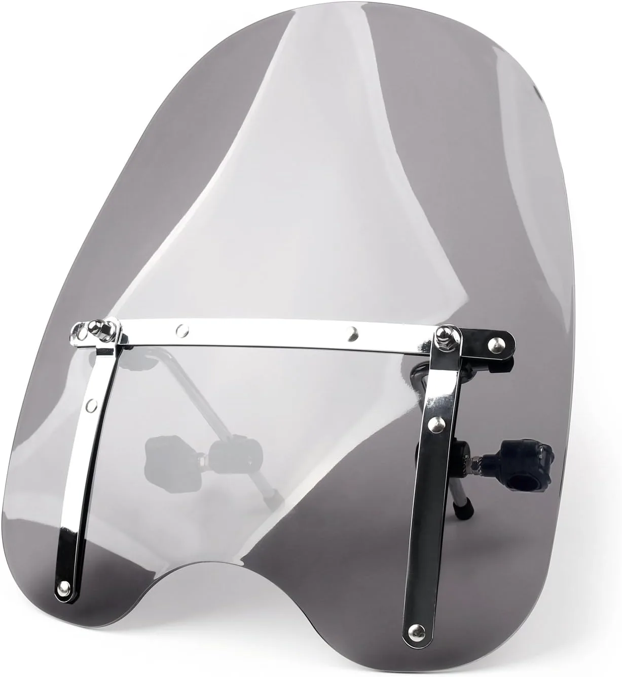 Areyourshop Universal Motorcycle Windshield 19 x 17 in WIN-022-Gray image 2