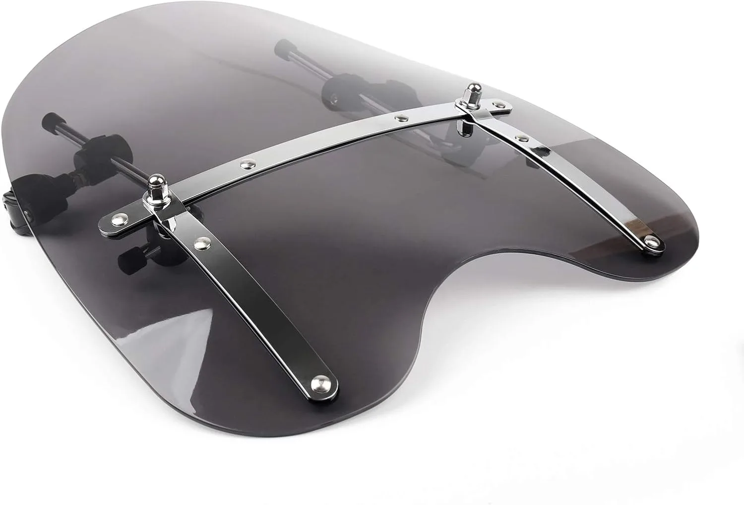 Areyourshop Universal Motorcycle Windshield 19 x 17 in WIN-022-Gray image 4