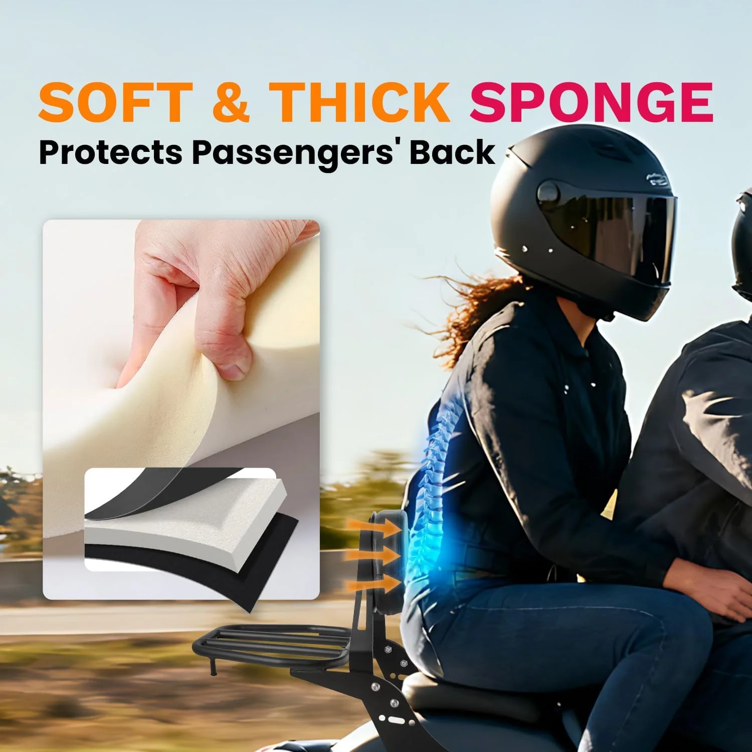 PIKPOP HO005 Sissy Bar Backrest & Luggage Rack for Honda Rebel 300/500 image 2